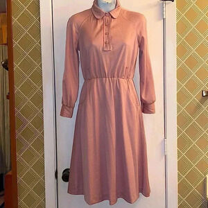 Rose-Colored Design MIDI Dress